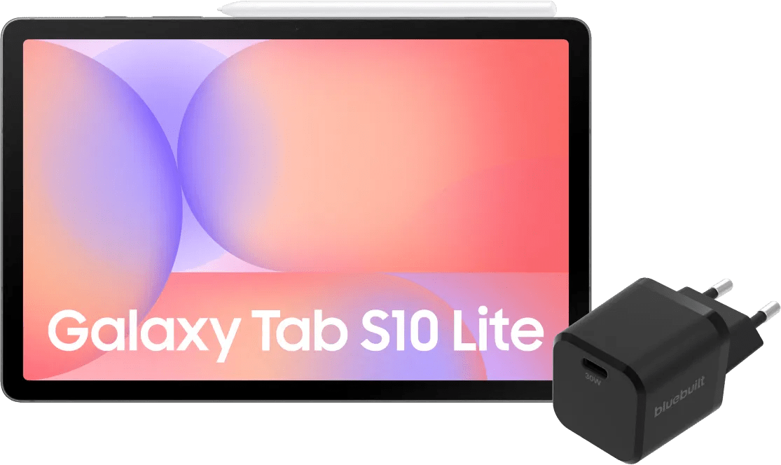 Samsung galaxy tab s10 lite 10,9 inch 256gb wifi grijs + bluebuilt oplader 1 Samsung galaxy tab s10 lite 10