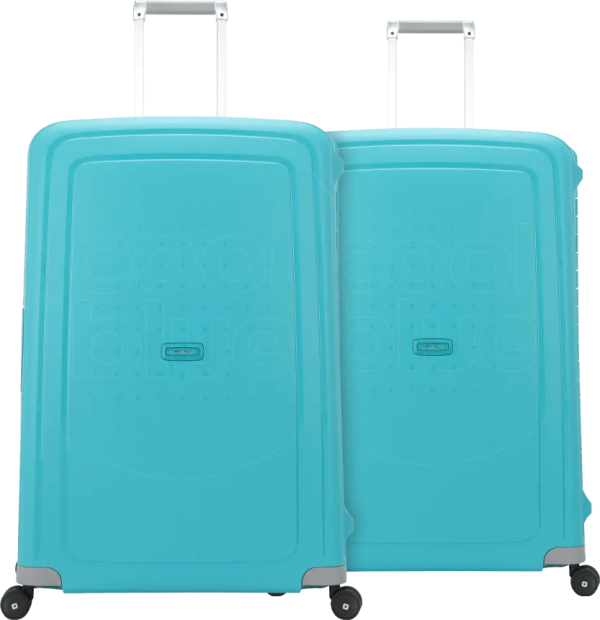 Samsonite S'Cure Spinner 81cm Duo Pack Aqua Blue