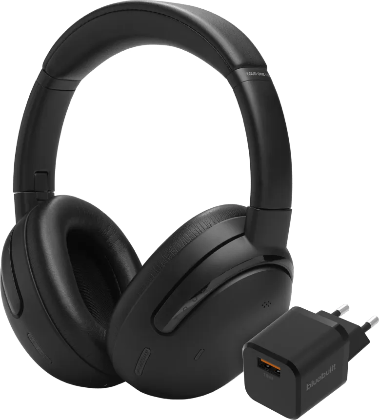 Jbl tour one m3 smart zwart + bluebuilt quick charge oplader 1 Jbl tour one m3 smart zwart + bluebuilt quick charge oplader