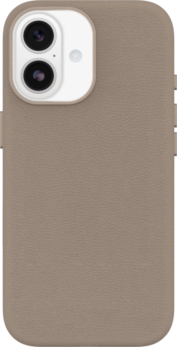 Otterbox Symmetry iPhone 17 Back Cover met MagSafe Magneet Leer Grijs