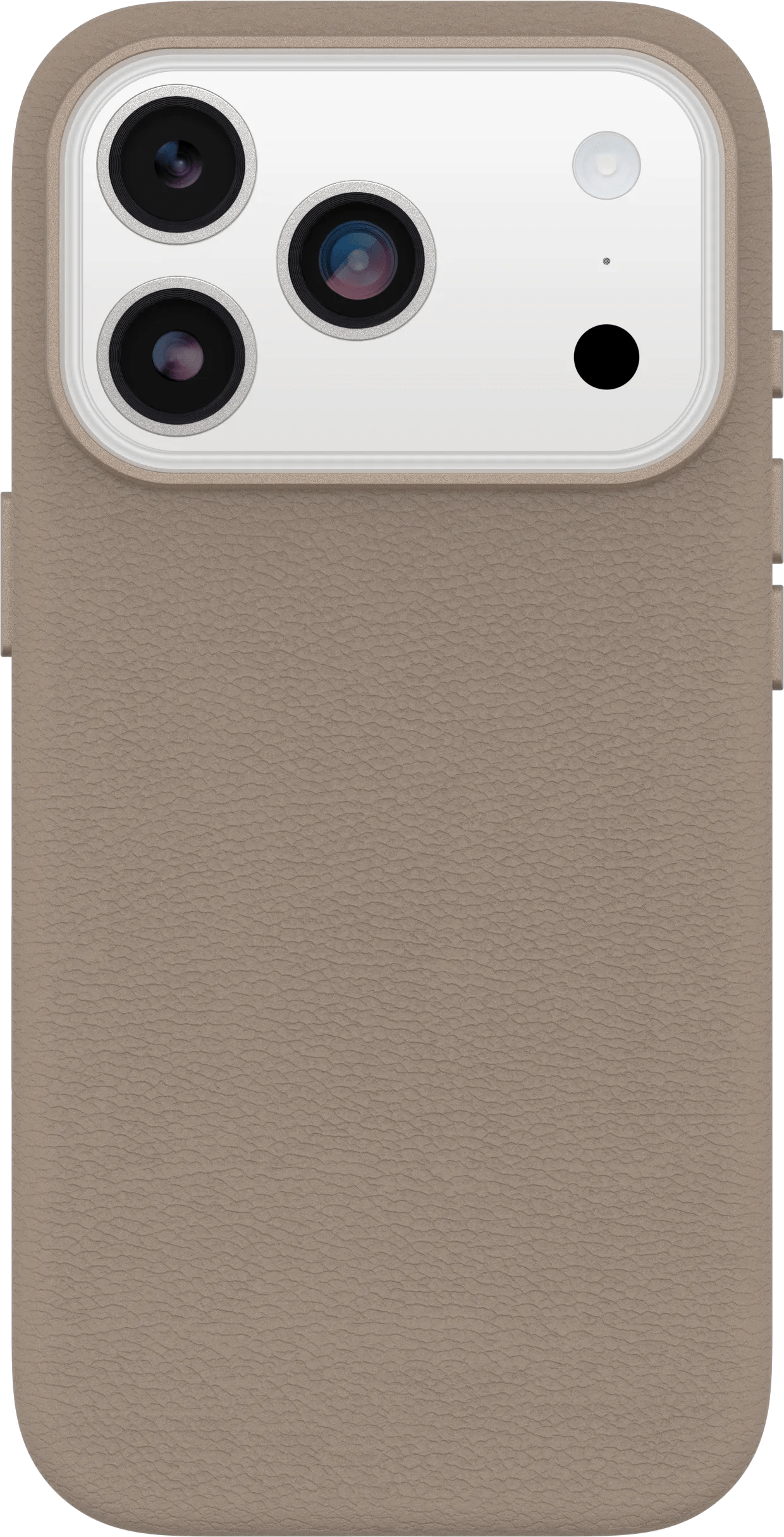 Otterbox symmetry iphone 17 pro back cover met magsafe magneet leer grijs 1 Otterbox symmetry iphone 17 pro back cover met magsafe magneet leer grijs