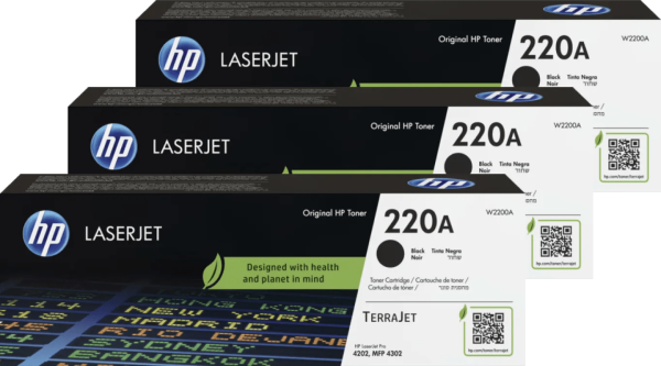 HP 220A LaserJet Toner Zwart (3 stuks)