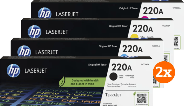 HP 220A LaserJet Toner Combo Pack (2 stuks)