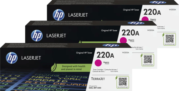 HP 220A LaserJet Toner Magenta (3 stuks)