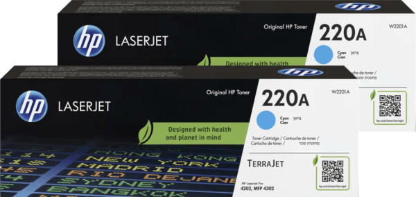 HP 220A LaserJet Toner Cyaan (2 stuks)