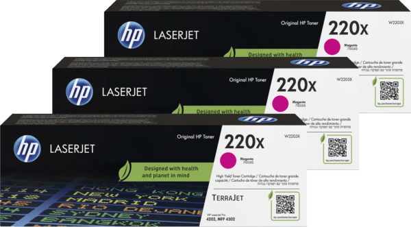 HP 220X LaserJet Toner Magenta (3 stuks)