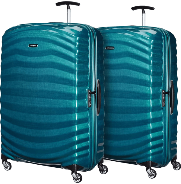 Samsonite Lite-Shock Spinner 81cm Duo Pack Petrol Blue