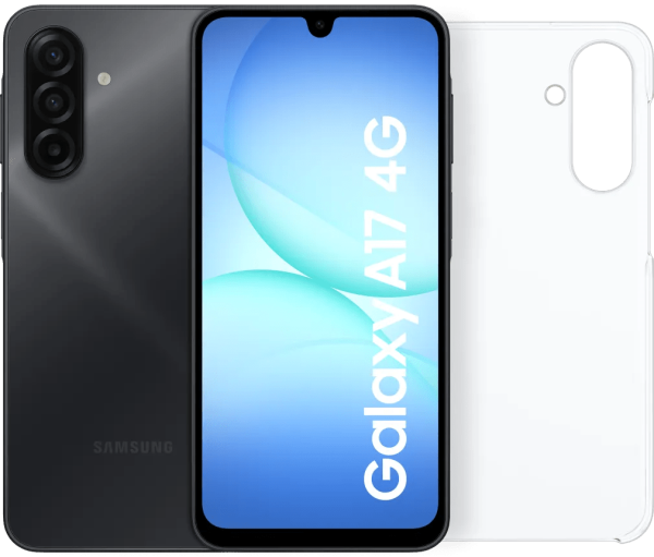 Samsung Galaxy A17 128GB Zwart 4G + Samsung Back Cover Transparant