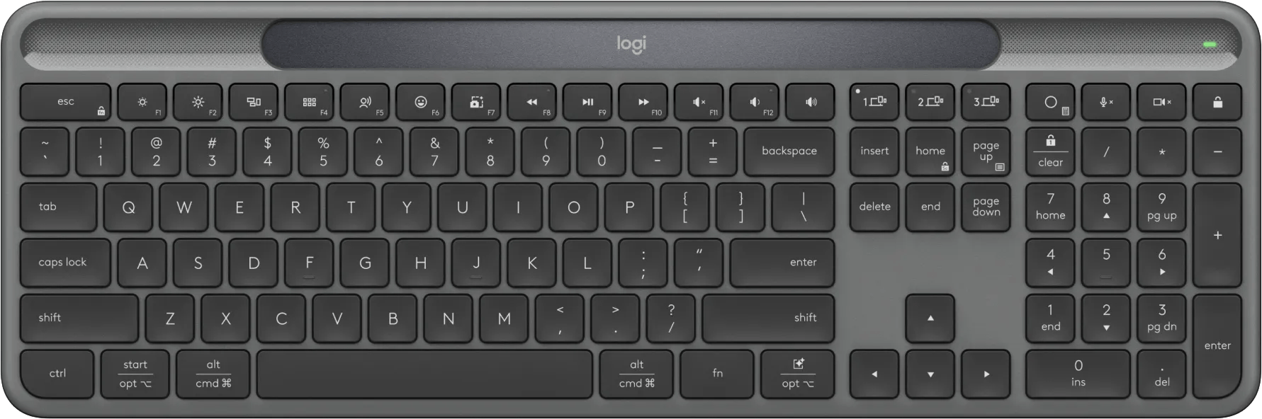 Logitech signature slim solar+ draadloos toetsenbord qwerty 1 Logitech signature slim solar+ draadloos toetsenbord qwerty