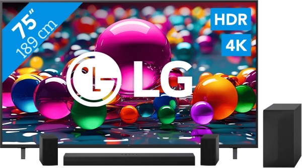 LG 75" Smart UA75 4K (2025) + LG DS60TR