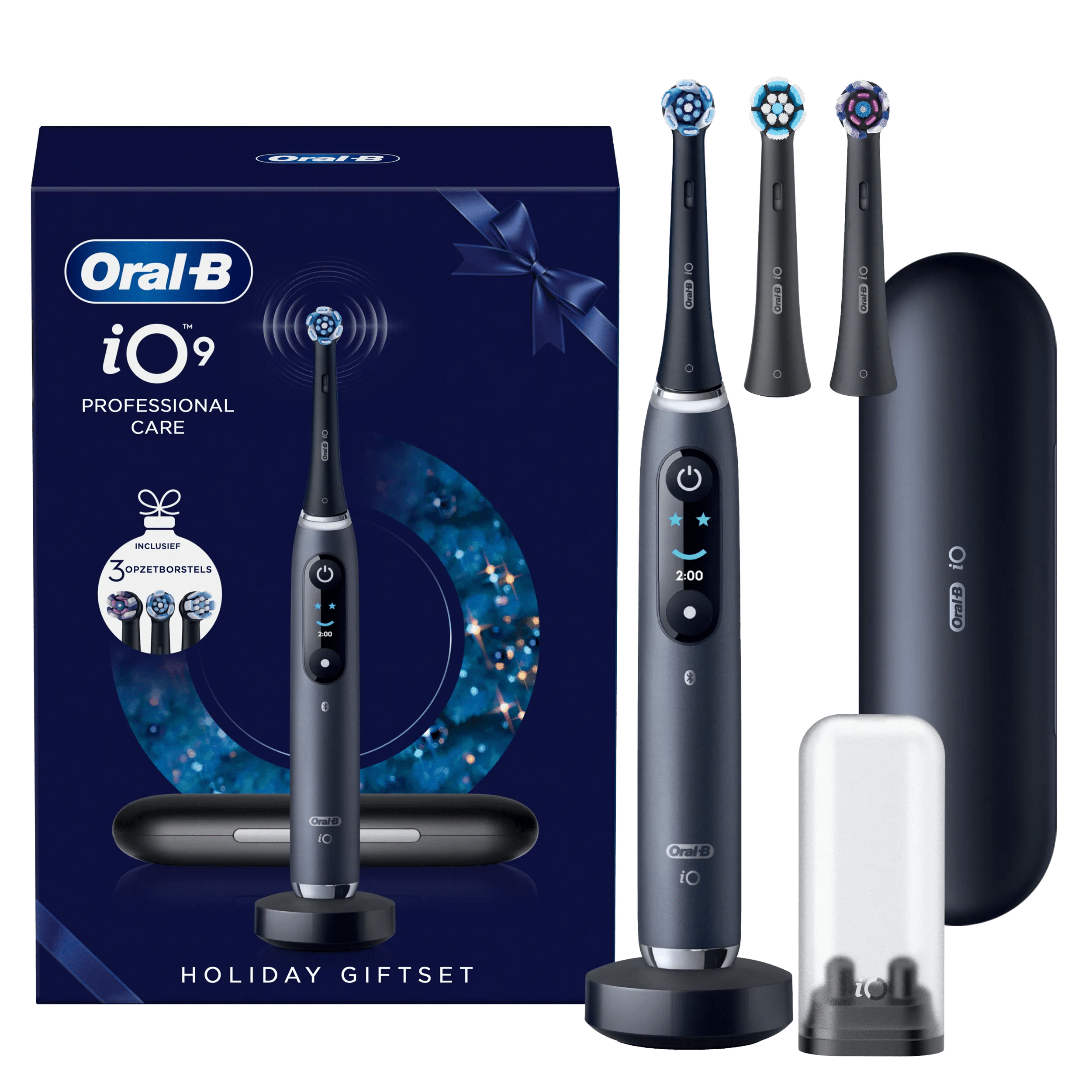 Oral-b io 9 holiday edition met extra opzetborstels 1 Oral-b io 9 holiday edition met extra opzetborstels