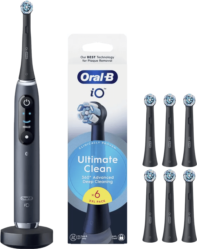 Oral-b io 9n onyx zwart + 6 opzetborstels 1 Oral-b io 9n onyx zwart + 6 opzetborstels