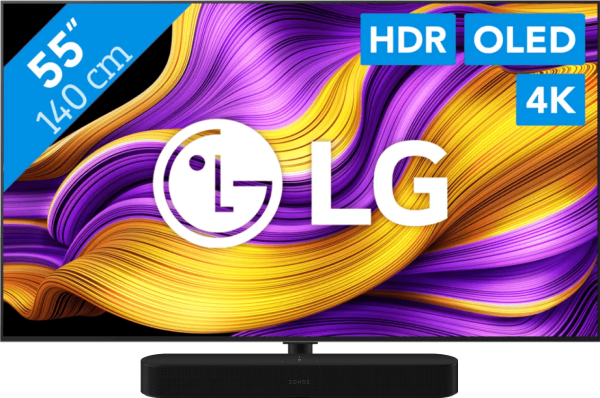 LG 55" OLED EVO G56 4K (2025) + Sonos Beam Gen2 Zwart