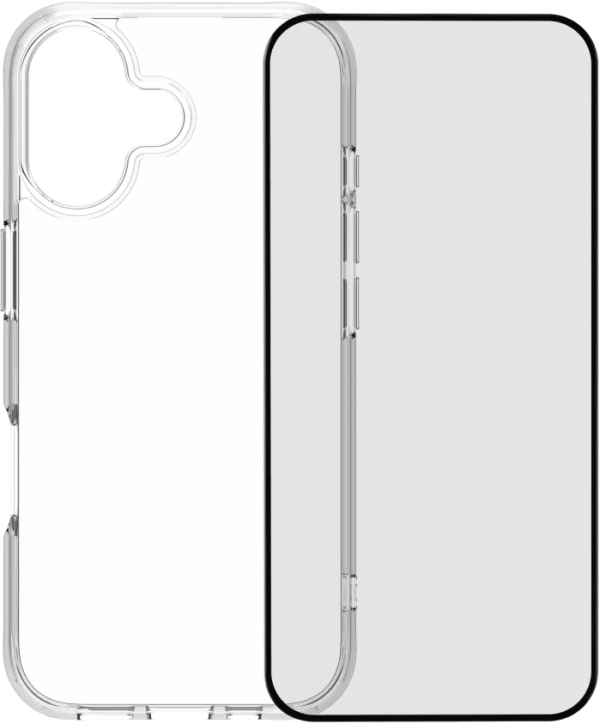 BlueBuilt Protective Back Cover iPhone 17 Transparant + BlueBuilt iPhone 17 Screenprotector Glas