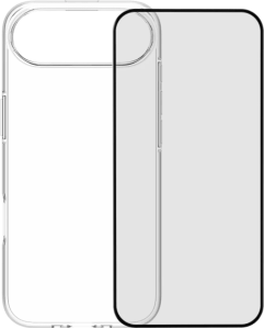 Bluebuilt back cover iphone 17 air transparant + bluebuilt iphone 17 air screenprotector glas 2 970231