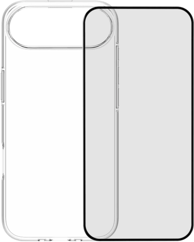 Bluebuilt back cover iphone 17 air transparant + bluebuilt iphone 17 air screenprotector glas 1 Bluebuilt back cover iphone 17 air transparant + bluebuilt iphone 17 air screenprotector glas