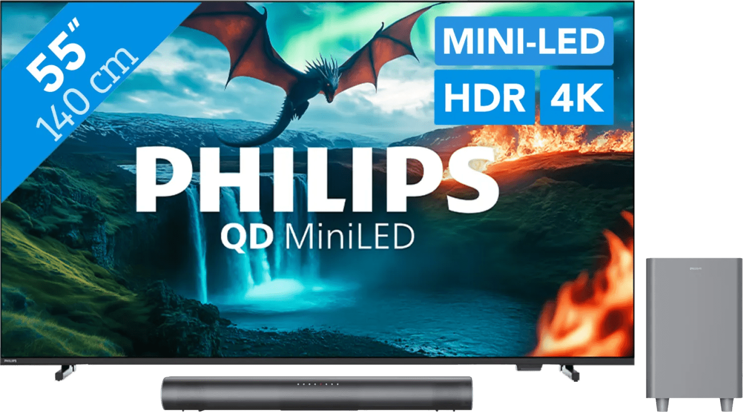 Philips ambilight 55'' mled810 4k (2025) + philips tab6100 1 Philips ambilight 55'' mled810 4k (2025) + philips tab6100
