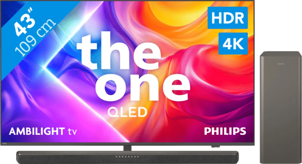 Philips Ambilight 43'' PUS9000 QLED 4K (2025) + Philips TAB8200