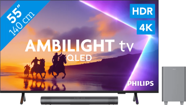 Philips Ambilight 55'' PUS8500 QLED 4K (2025) + Philips TAB6100