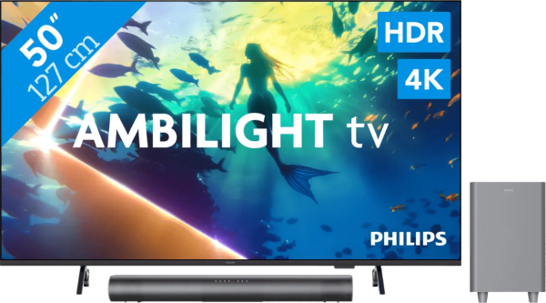 Philips Ambilight 50" PUS8000 4K (2025) + Philips TAB6100