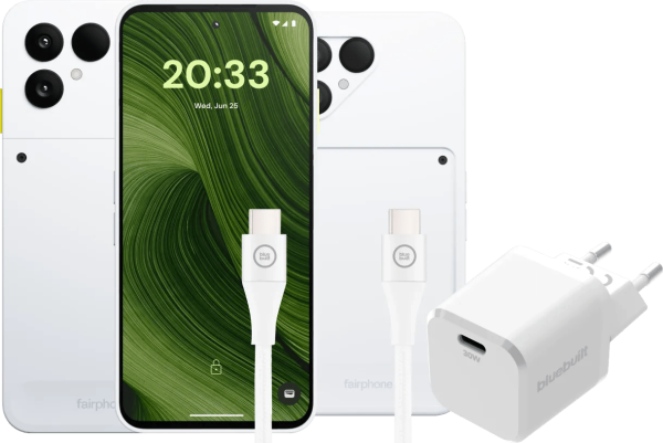 Fairphone 6 256GB Wit 5G + Compleet Accessoirepakket