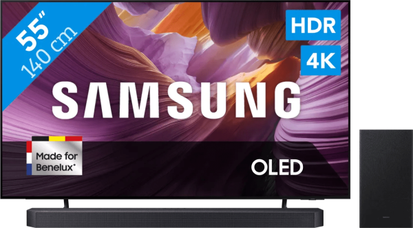 Samsung 55" OLED 4K S85F (2025) + Samsung HW-Q600F Zwart