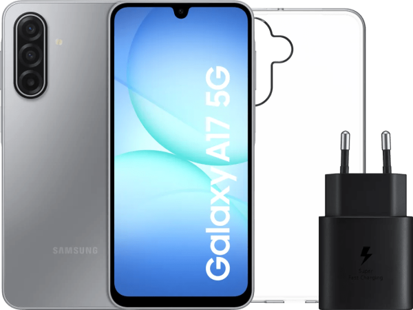 Samsung Galaxy A17 128GB Grijs 5G + Accessoirepakket