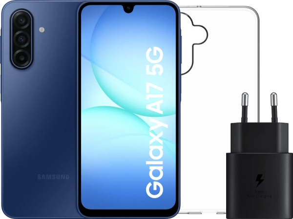 Samsung Galaxy A17 128GB Blauw 5G + Accessoirepakket