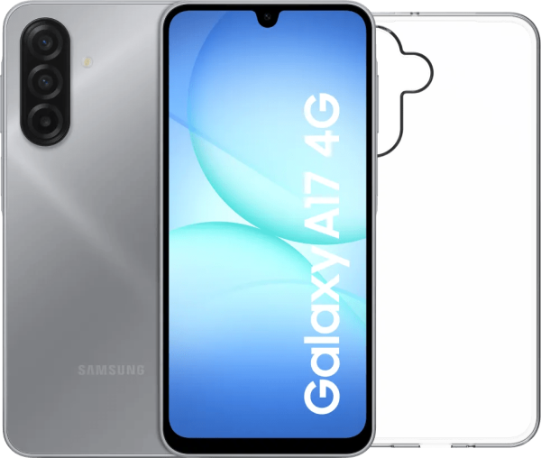 Samsung Galaxy A17 128GB Blauw 4G + BlueBuilt Back Cover Transparant