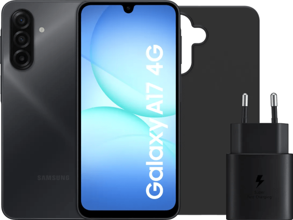 Samsung Galaxy A17 128GB Zwart 4G + Accessoirepakket
