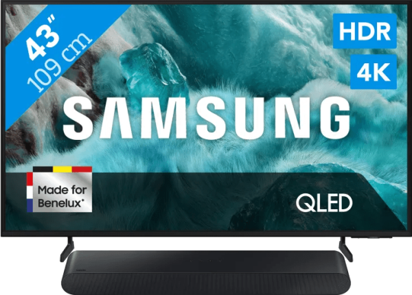 Samsung 43" QLED 4K Q7F4 (2025) + Samsung HW-S60D Zwart (2024)