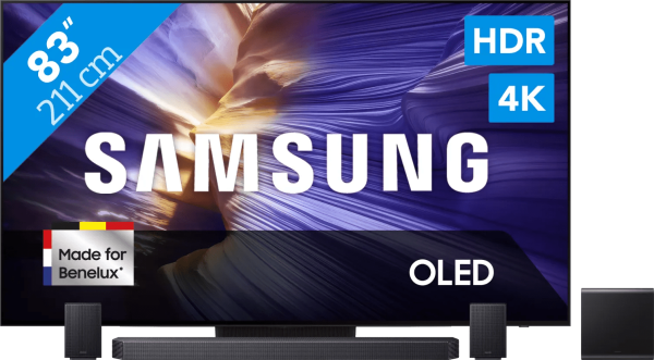 Samsung 83" OLED S90F (2025) + Samsung HW-Q930F Zwart