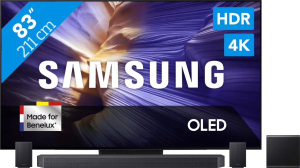 Samsung 83" OLED S90F (2025) + Samsung HW-Q990F Zwart