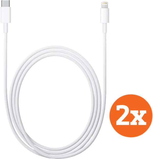 Apple Usb C naar Lightning Kabel 1m Kunststof Wit Duopack