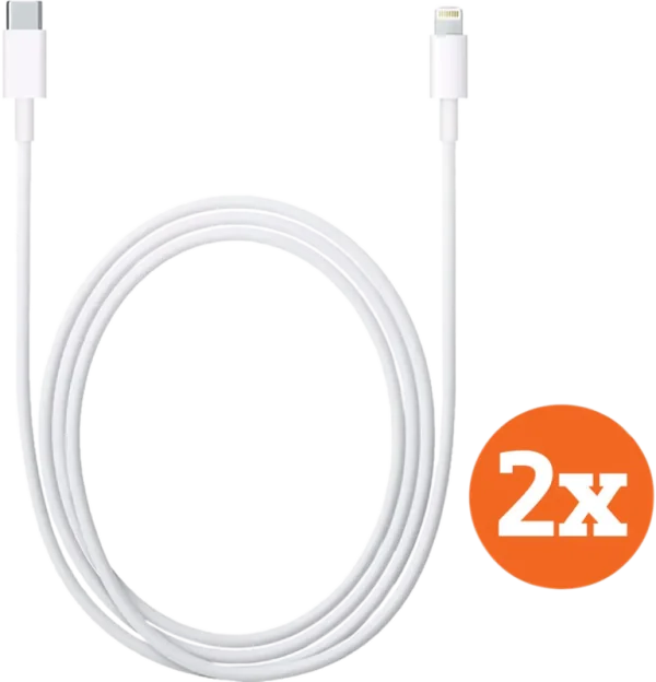 Apple Usb C naar Lightning Kabel 1m Kunststof Wit Duopack