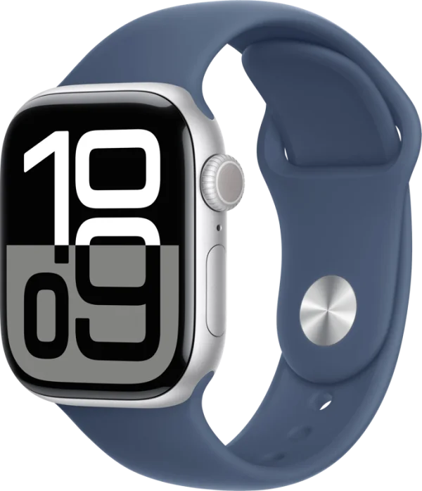 Apple Watch Series 10 42mm Zilver Sportband M/L