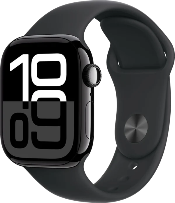 Apple Watch Series 10 4G 42mm Zwart Sportband S/M