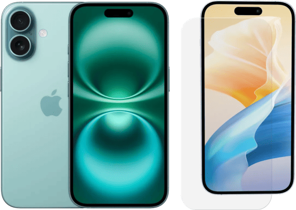 Apple iPhone 16 128GB Groen + BlueBuilt Screenprotector Glas