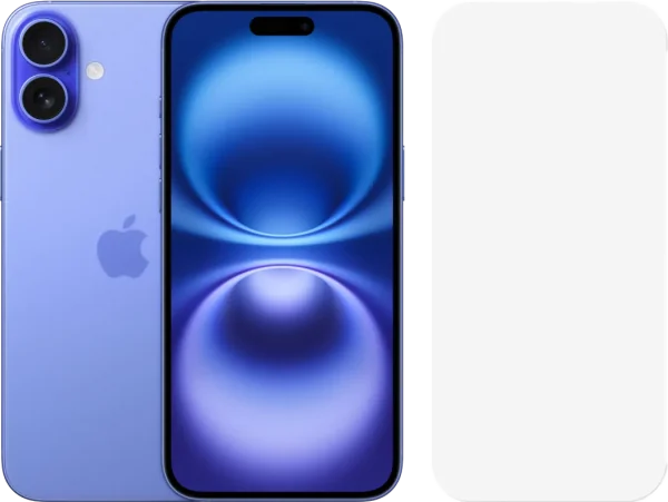 Apple iPhone 16 Plus 128GB Blauw + BlueBuilt Screenprotector Glas