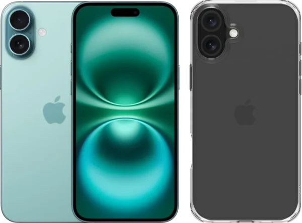 Apple iPhone 16 Plus 256GB Groen + BlueBuilt Protective Back Cover Transparant