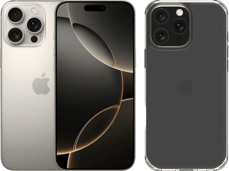 Apple iphone 16 pro max 1tb natural titanium + bluebuilt protective back cover transparant 1 Apple iphone 16 pro max 1tb natural titanium + bluebuilt protective back cover transparant