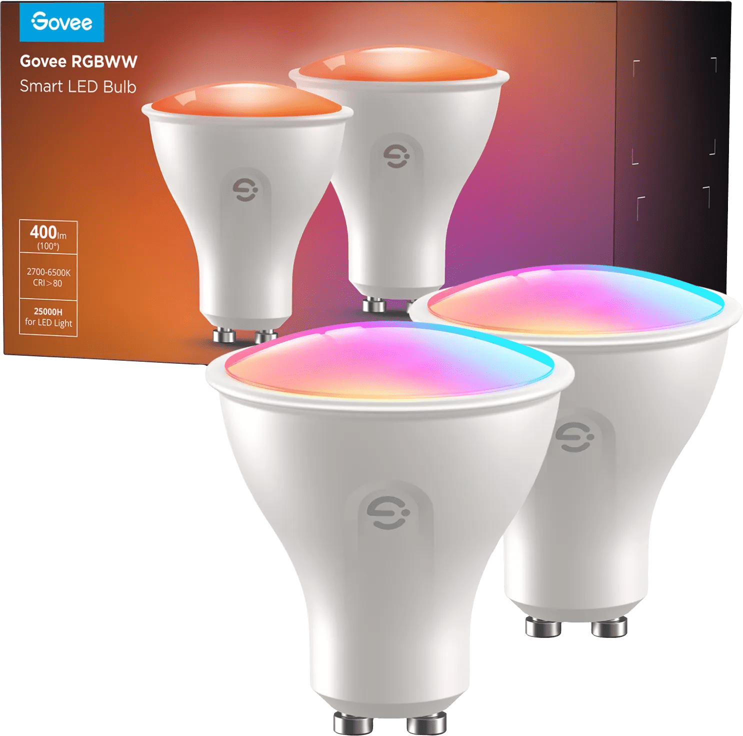 Govee wit en gekleurd licht gu10 2-pack 1 Govee wit en gekleurd licht gu10 2-pack
