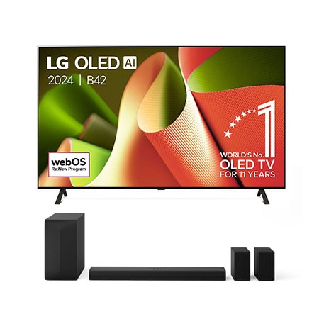 55 Inch LG OLED AI B4 4K Smart TV & DS60TR 5.1 channel soundbar - OLED55B4ELA.DS60TR