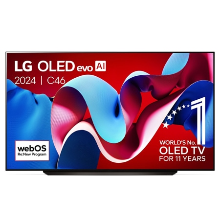 83 inch LG OLED evo AI C4 4K Smart TV 2024 - OLED83C46LA