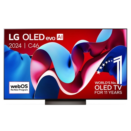 77 Inch LG OLED evo AI C4 4K Smart TV 2024 - OLED77C46LA