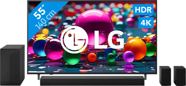 LG 55" 4K Smart UA75 + LG DS60TR