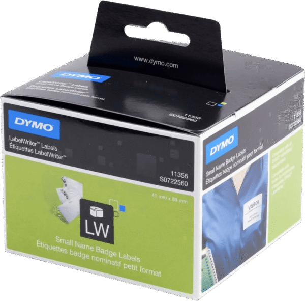 DYMO Authentieke LabelWriter Kleine Naambadge Label Wit (41 mm x 89 mm)