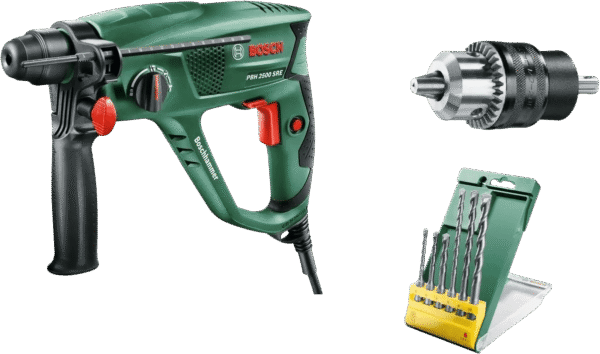 Bosch PBH 2500 SRE + 6-delige SDS-Plus borenset