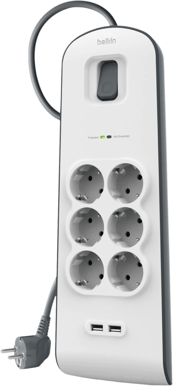 Belkin Surge Protector 6 outlet 2 meter 2x usb