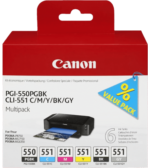 Canon PGI-550/CLI-551 Cartridges Combo Pack